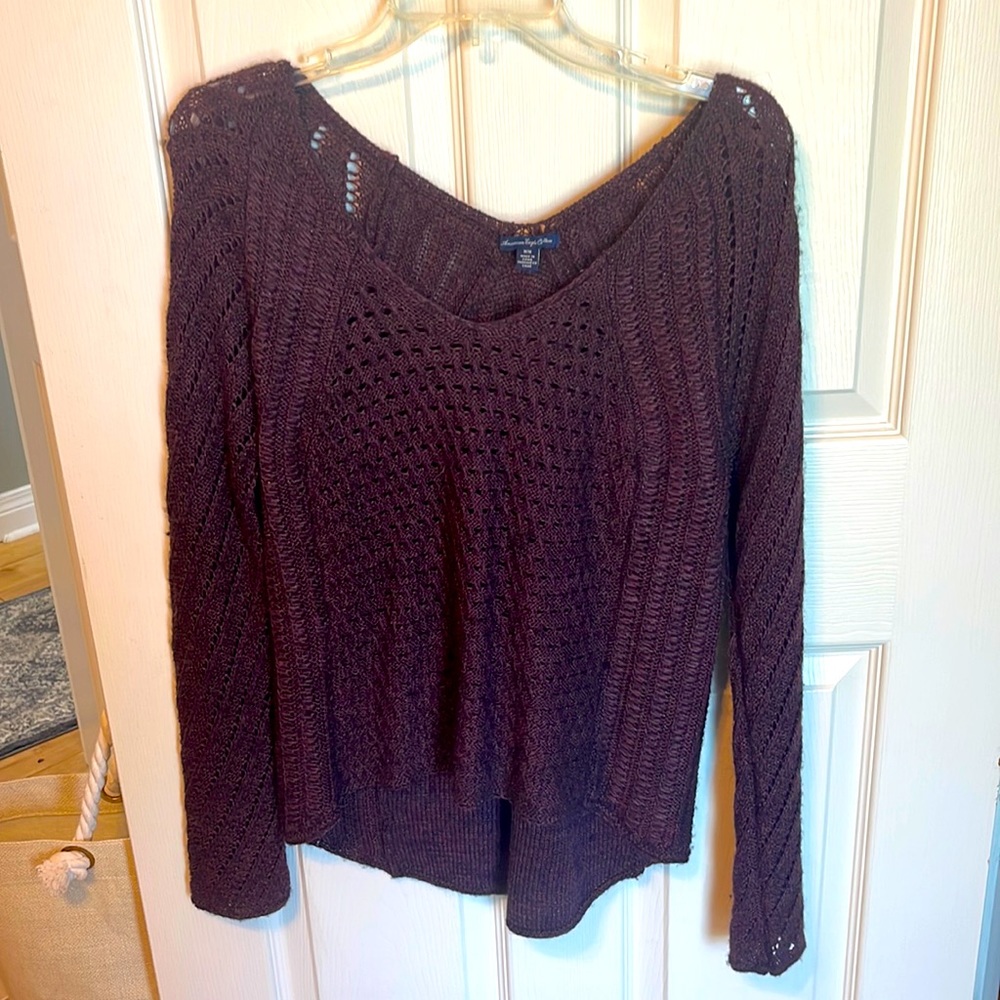 Long Sleeved V-Neckline Sweater- Size M
